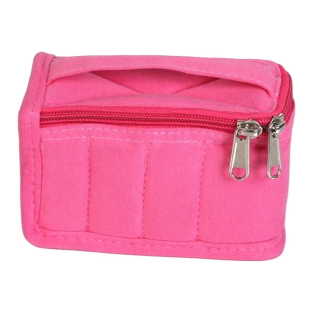 Bolsa de maquillaje multiusos, regalo único, bolsa de almacenamiento para viajes, cumpleaños Rosado
