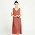 thumbnail image 2 of SWSMCLT Women's Midi Loungewear Nightgown Baggy Basic Cool Comfy Classic Elasthane Night Gown Billowy Lounge Dress Casual Vermillion X-Large, 2 of 5