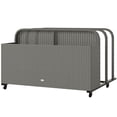 thumbnail image 2 of Outsunny Wicker Pool Float Storage Organizer, Pool Float Holder, Mixed Gray, 2 of 9