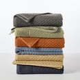 thumbnail image 7 of Great Bay Home Quick Dry Diamond Waffle 6 Piece Hand Towel Set, Stone Blue, 7 of 7