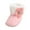 Pink, variant on Baby Boots Cotton Warm Fashion Printing Non Slip Breathable Shoes For Boys Girls Size 12-18 Months