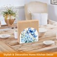 thumbnail image 5 of Flowers and Blue Butterflies Acrylic Napkin Holder Clear Paper Tissue Dispenser Kitchen Dining Room Bathroom Party Hotel, 5 of 8