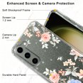 thumbnail image 2 of CASEFIV for Samsung Galaxy S23 Case,with 2 Screen Protector+2 Camera Lens Protector Floral Bling Sparkly Shiny Hard PC Slim Drop Protection Shockproof for Women Girls,Blue Flower, 2 of 7