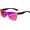 Purple Mirror, variant on Trendy Rimless Mirrored One Piece Lens Sunglasses Reflective Sun Glasses B4114