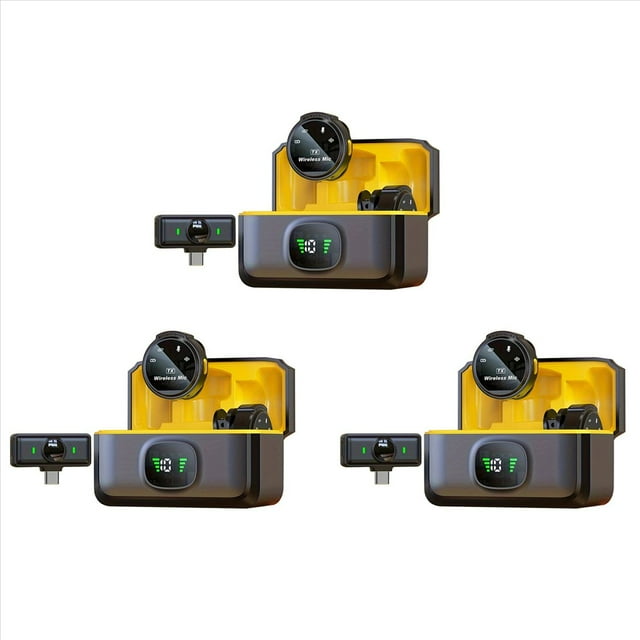 3X Micrófono de Solapa Inalámbrico J6 Plug & Play Micrófono de Solapa para Grabación de Video, Transmisión en de Vlogs y Entrevistas Tipo-C