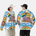 thumbnail image 6 of Easygdp Rainbow Animals on Noah's Ark Lightweight Long Sleeve Sun Shirt Sports long-Sleeved Sun Protective Clothing, Quick Drying Breathable - Medium, 6 of 9