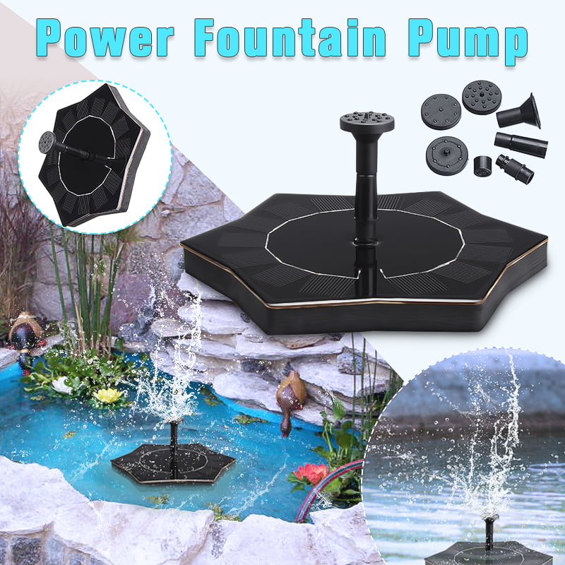 Details about   Solar Power Bird Bath Fountain Water Floating Small Pond Garden Fountain Panel~ 