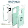 thumbnail image 3 of Nalacover For iPhone 14 Pro Max Slim Case,Luxury Hybrid Hard PC and TPU Rugged Bumper 3-In-1 Rotatable Magnetic Ring Kickstand Four Corner Guard Shockproof Anti-Scratch Back Phone Cover.Green, 3 of 11