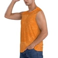 thumbnail image 3 of Kdxio Orange Glitter2 for Men's Muscle T-shirt,Sleeveless for Workout Running Athletic Gym Lounge Casual, 3 of 7