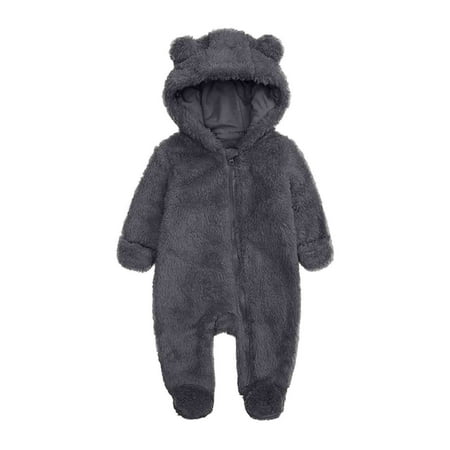 

Baby Jumpsuit Hooded Fleece Rompers Long Sleeve Onesies Outwear Outfits Crawling Suit Long Jumpsuit Baby Jumpsuit Newborn Pajamas