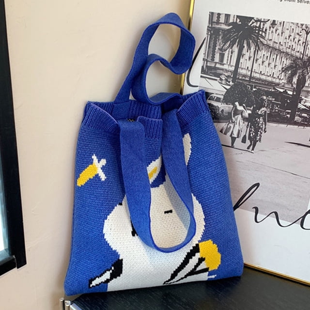 Bandolera Pato Gato Bolso Animal Patrón Pato Gato Hombro Tejido Mujeres Embrague Monederos (Estilo 3)