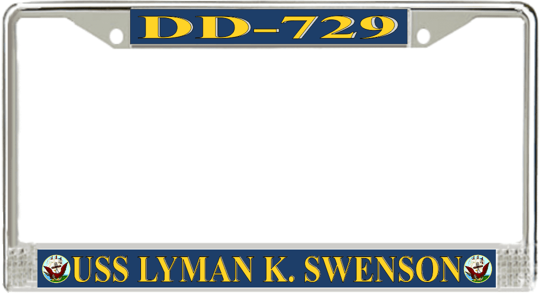 USS Lyman K. Swenson DD-729 License Plate Frame