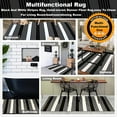 thumbnail image 6 of KaHouen Black and White Striped Rug 27.5 x 43 Inches Cotton Hand-Woven Reversible Foldable Washable Outdoor Rug Stripe for Layered Door Mats Porch/Front Door (Birmingham Stripe), 6 of 8