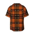 thumbnail image 2 of Haiem Halloween Tartan Plaid Men's Casual Shirts Short Sleeve Button Down Shirts Fashion Textured Summer Beach Shirt-Large, 2 of 7
