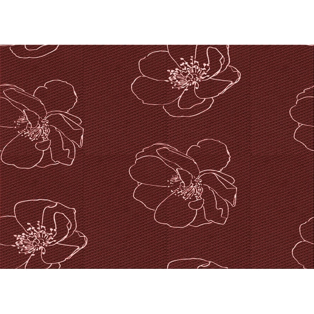 Ahgly Company Machine Washable Indoor Rectangle Transitional Fire Brick Red Area Rugs, 5' x 7'