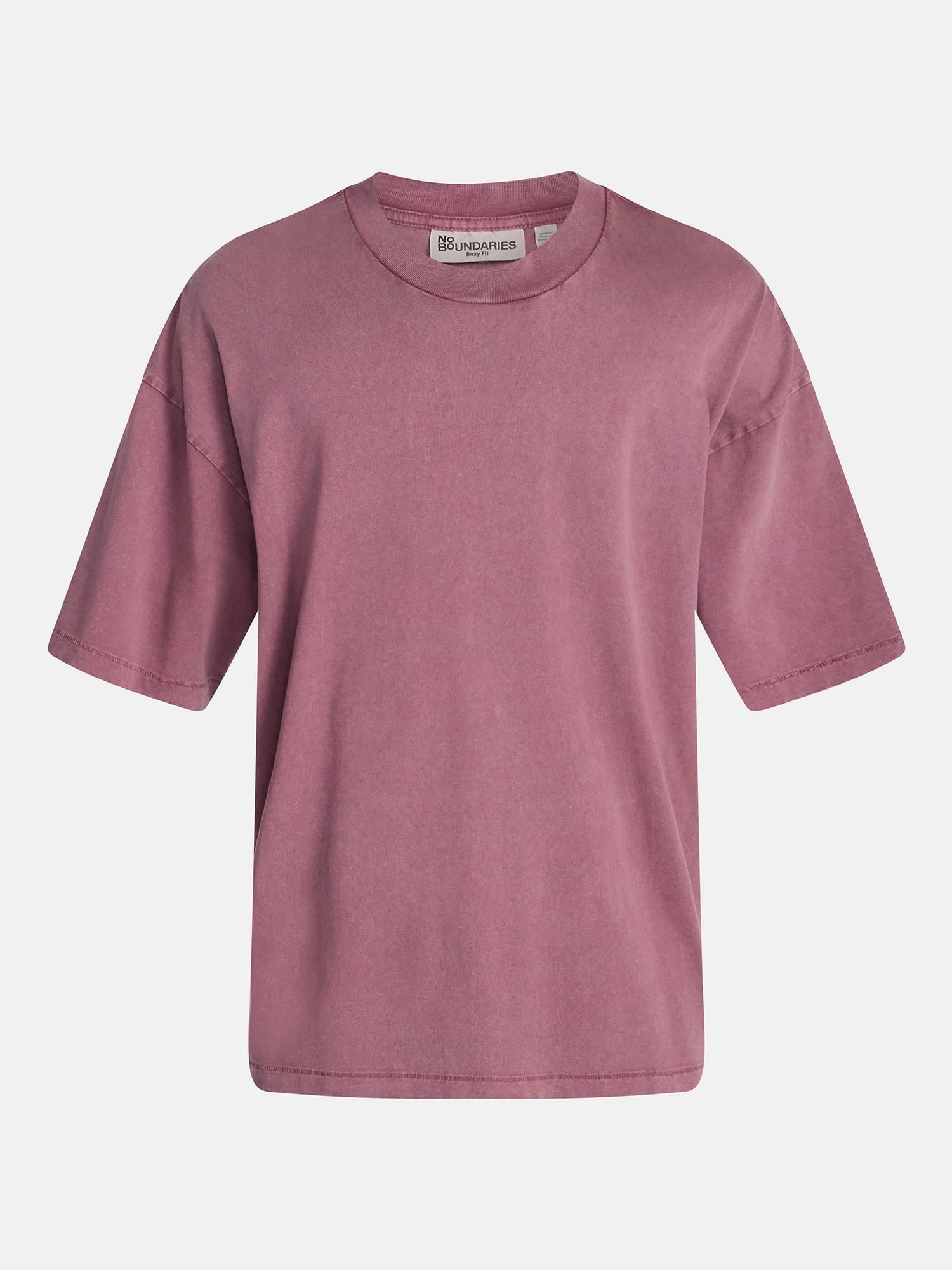 No Boundaries Men's Oversized Boxy Tee Shirt with Short Sleeves, XS-4XLT