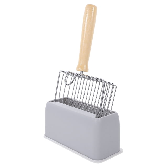 1 Set Stainless Steel Cat Litter Scoop Cat Litter Scooper Pets Litter Scoop Litter Shovel with Box