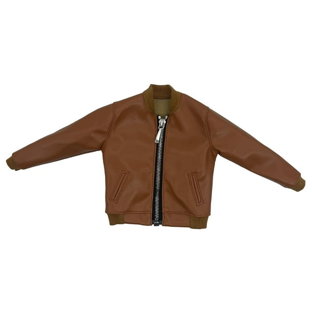Figuras de acción a escala 1/6, chaqueta elegante, hecha a mano, suave, disfraz de cosplay, decoración de muñecas marrón