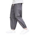 thumbnail image 4 of Vedolay Men's Pants 2023 Loose Baggy with Pockets Gym Sweatpants Grey,2XL, 4 of 5