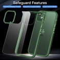 thumbnail image 5 of Casus Frosted Matte Silicone Frame Shockproof Case for iPhone 13 - Green, 5 of 6
