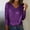 Purple, variant on Rollbacks & More GaThRRgYP Womens Workout Tops Long Sleeve Tee Shirts,Women's Casual Sequin Fashion V-Neck T-Shirt Red S