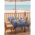 thumbnail image 3 of 60x84 Inch Outdoor Tablecloth with Umbrella Hole Zipper Rectangle Retro Bohemia Rectangular Tablecloths Waterproof Southwest Ethnic Tribal Geometric Print Purple Patio Table Cloth Cover for Picnic, 3 of 8