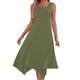 thumbnail image 2 of Pantalones Cortos para Vestidos Bajos Mujeres sin Mangas Cuello Redondo Cordón Ruffle A-Line Mini Vestido Poliéster, Vestido Casual para Citas Y Fiesta, 2 of 9