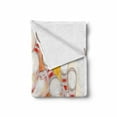 thumbnail image 2 of Bowling Party Soft Flannel Fleece Blanket, Red Ball and the Falling Skittles Hit Speed Movement and Strike, Cozy Plush for Indoor and Outdoor Use, 60" x 80", Red Yellow White, by Ambesonne, 2 of 6