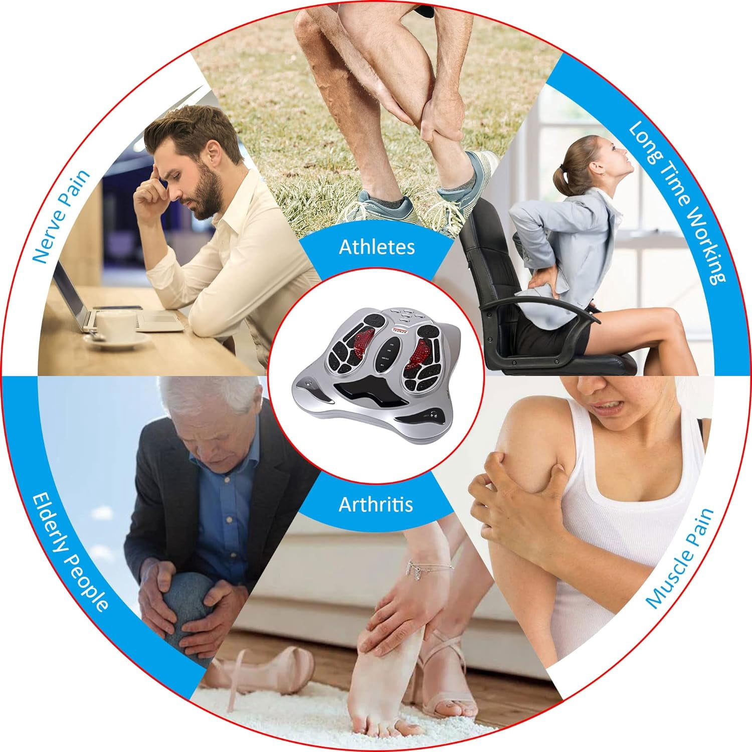 Kendal Foot Circulation Massager Machine, Electric Pulse Foot, Arm, Leg & Calf Massager Machine