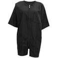 thumbnail image 1 of Delantal de peluquero de manga corta con cremallera profesional y bolsillos, impermeable, color negro, 1 of 5