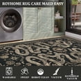 thumbnail image 2 of Garvee 8'x10' Modern Snake Printed Area Rug Washable Living Room Rug, Forest Low Pile Stain Resistant Rug Non Slip Carpet for Bedroom Dining Room, Black, 2 of 6