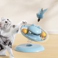 thumbnail image 3 of EastVita Interactive Plume Cat Teaser, Spring Turntable Kitten Toy, Kitty Food Dispenser, Roller Turntable Ball Toy For Cats Kitty Chasing Exercising Playing, 3 of 8