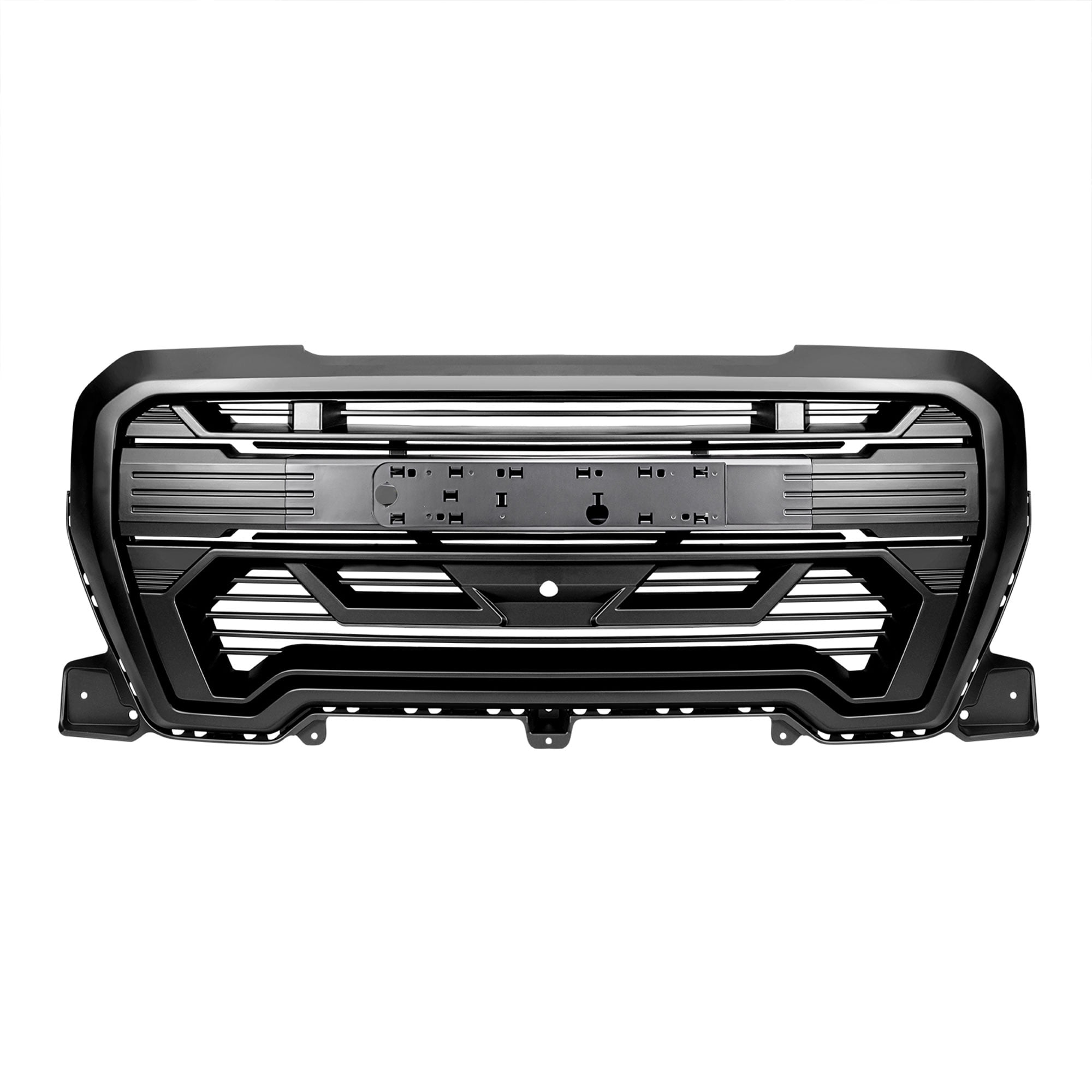AMERICAN MODIFIED Grille w/ Emblem Base, 19-21 GMC Sierra 1500, Matte Black