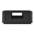 thumbnail image 3 of Kevinplus 46.5" Oval Coffee Table with Drawers and Storage Compartments for Living Room Offices, Black, 46.5"L*27.2"W*17.7"H, 3 of 8