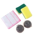 thumbnail image 3 of Juego de bolas de estropajo de esponja de paño de limpieza de microfibra herramientas de lavado de cocina TFixol Estropajos de esponja de paño de limpieza, 3 of 6