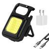 thumbnail image 1 of Luz de llavero Linterna de bolsillo LED COB con ganchos 500mAh Herramienta portátil para exteriores (A) JShteea El nuevo, 1 of 9