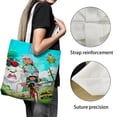 thumbnail image 3 of Kipo and the Age of Wonderbeasts Bolso de tela con estampado de lienzo para mujer, bolsa de compras reutilizable y estética, con cremallera interior, regalo para mujer,40*45cm., 3 of 6