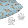 thumbnail image 3 of Honeii Dachshund Dog Print Pillow Cases,Plush Throw Pillow Covers,Decorative Pillowcase for Sofa, Couch, Living Room-16"x24", 3 of 6
