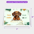 thumbnail image 5 of Dachshund Doxie Mother Book Lover Living That Dog Mom Life Happy Mother's Day 7x5in Folded Greeting Card Wiener Dog Lover Gifts Idea Single Note Card with Envelope - 03004, 5 of 5