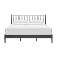 thumbnail image 5 of Maklaine Contemporary Spindle Metal King Platform Bed in Charcoal, 5 of 10