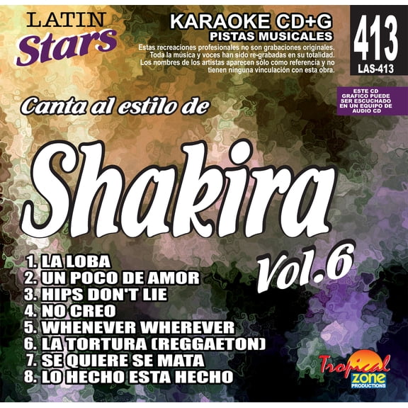 Karaoke Latin Stars 413  Shakira Vol. 6
