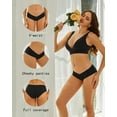 thumbnail image 4 of FINETOO 4 Pack Seamless Underwear For Women Soft Stretch Invisibles Bikini Panties No Show Hipster Cheeky Briefs S-XL, 4 of 6