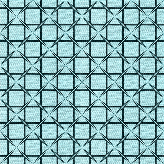 Ahgly Company Indoor Square Patterned Aquamarine Stone Green Area Rugs, 7' Square