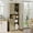 New Gray with 1 Grid, variant on Rugerasy 70 Inch Tall Kitchen Pantry Cabinet,Freestanding Storage Cabinet with 4 Doors and Adjustable Shelves,Utility Hutch Cupboard for Dining Room,Bathroom,With 1 Grid White