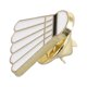 thumbnail image 1 of Badminton Shaped Brooch Pin Sports Element Decoration For Clothes Jackets Backpacks White Zinc Alloy 1Set, 1 of 4