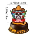 thumbnail image 3 of Adornos de calavera de azúcar del Día de los muertos Casa de los Tesoros para cupcakes Globos de calavera de Halloween Decoraciones para el hogar Favores de Halloween, 3 of 4