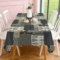 thumbnail image 5 of Rectangle Table Cloth, Waterproof Heavy Duty Vinyl Tablecloths, Wipeable Washable Table Cover Floral Rustic Seasonal Table Cover for Party Picnic Dinner Decor (Boho, 60" X 120"), 5 of 7