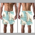 thumbnail image 3 of luoweisi Men's Beach Shorts Quick Dry Swim Trunks with Mesh Lining Polar Bear XL, 3 of 5