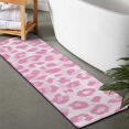 thumbnail image 2 of Pink and Pink Of Leopard Print Bathroom Rugs Mat,Non Slip Microfiber Bathroom Rug,Rubber Backing,Soft Bathroom Mats for Bathroom Floor,Tub and Shower,47x17in(120x43cm), 2 of 5
