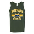thumbnail image 2 of Wild Bobby City of Buffalo Hockey Fantasy Fan Sports Men's Tank Top, Forest Green, 3X-Large, 2 of 5